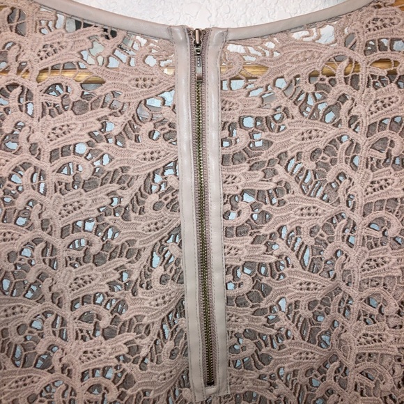 JOIE Antonia Lace & Leather Cotton Blouse Ecru SZ: Large - Picture 9 of 11